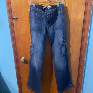Blau straight leg jeans